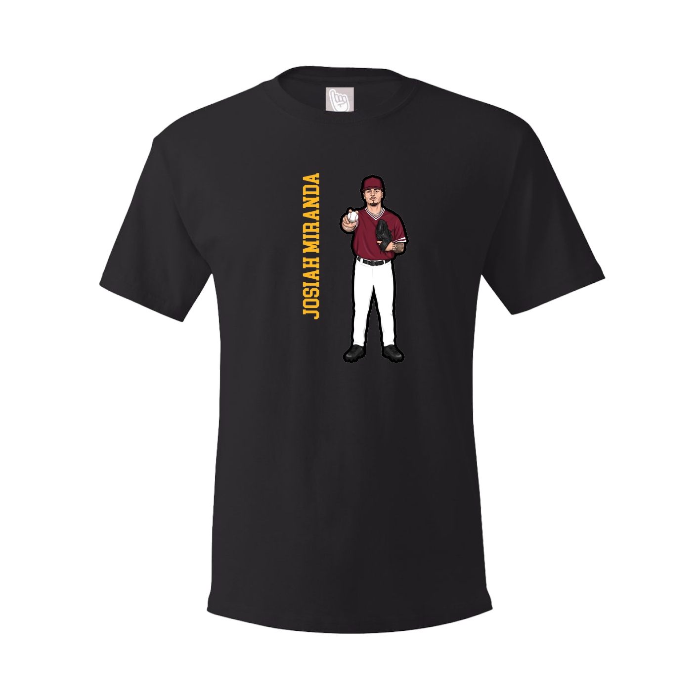 Tee — Name Vertical in Black