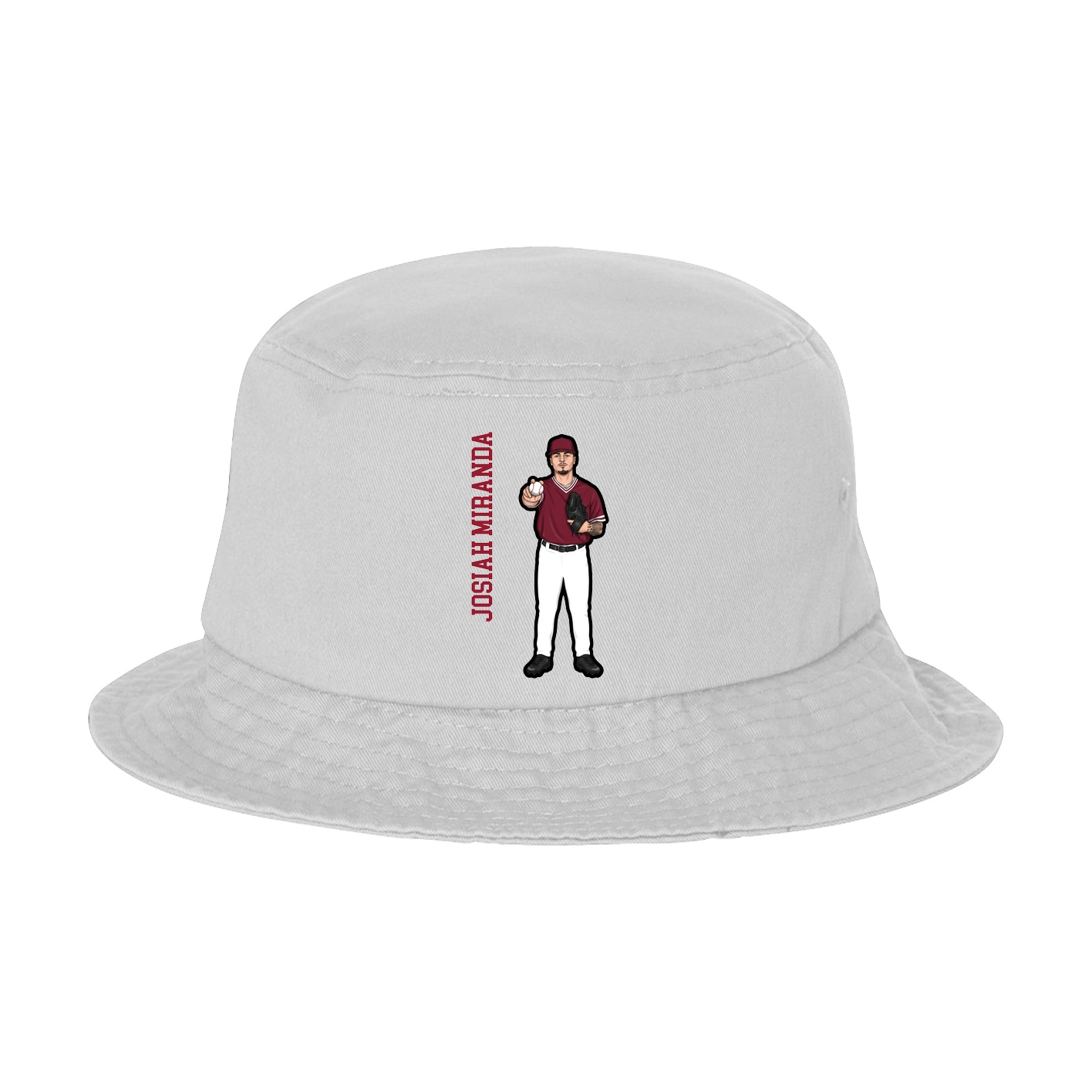 Bucket Cap — Name Vertical in White