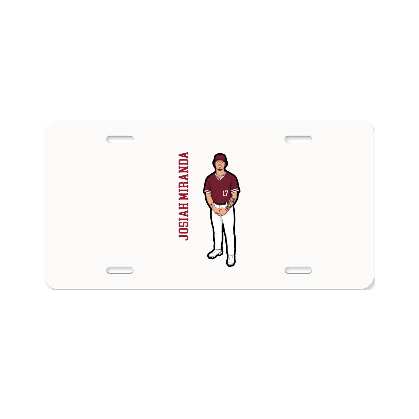 License Plate — Name Vertical in Classic