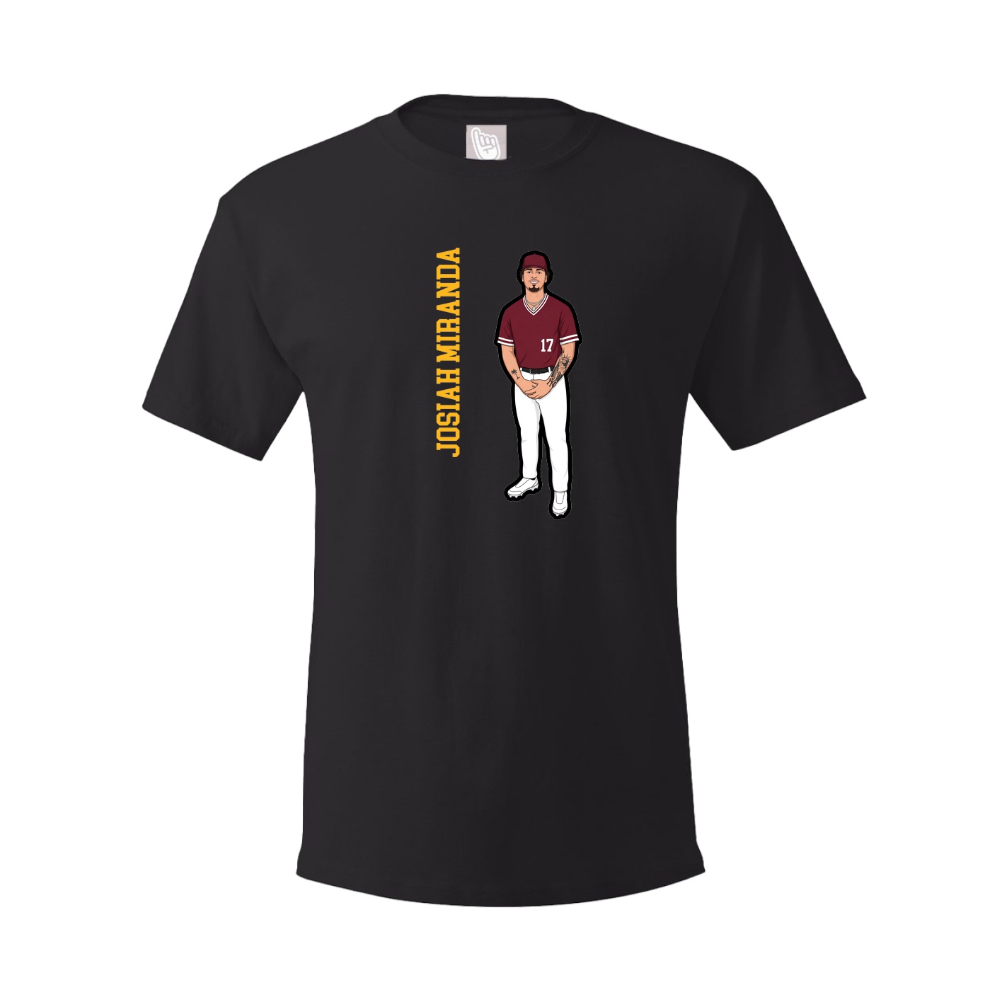 Tee — Name Vertical in Black