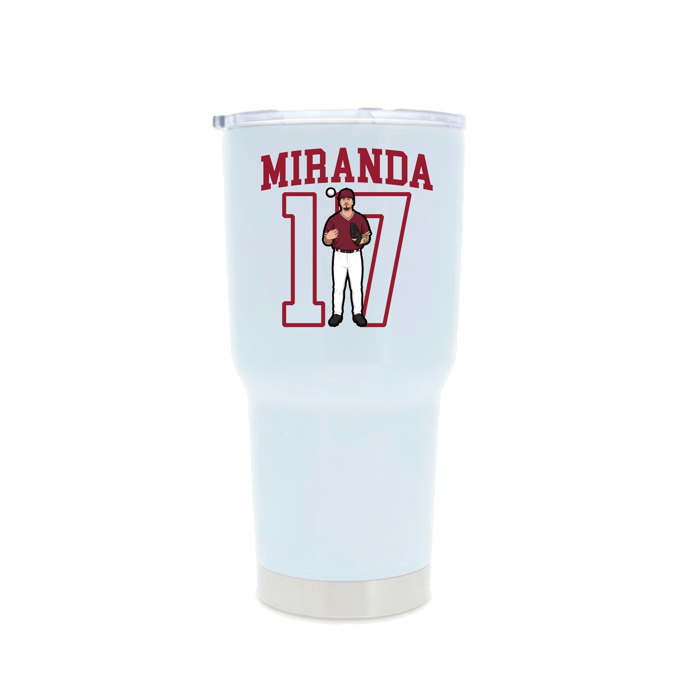 30oz Stainless Steel Tumbler — Shirsey in White