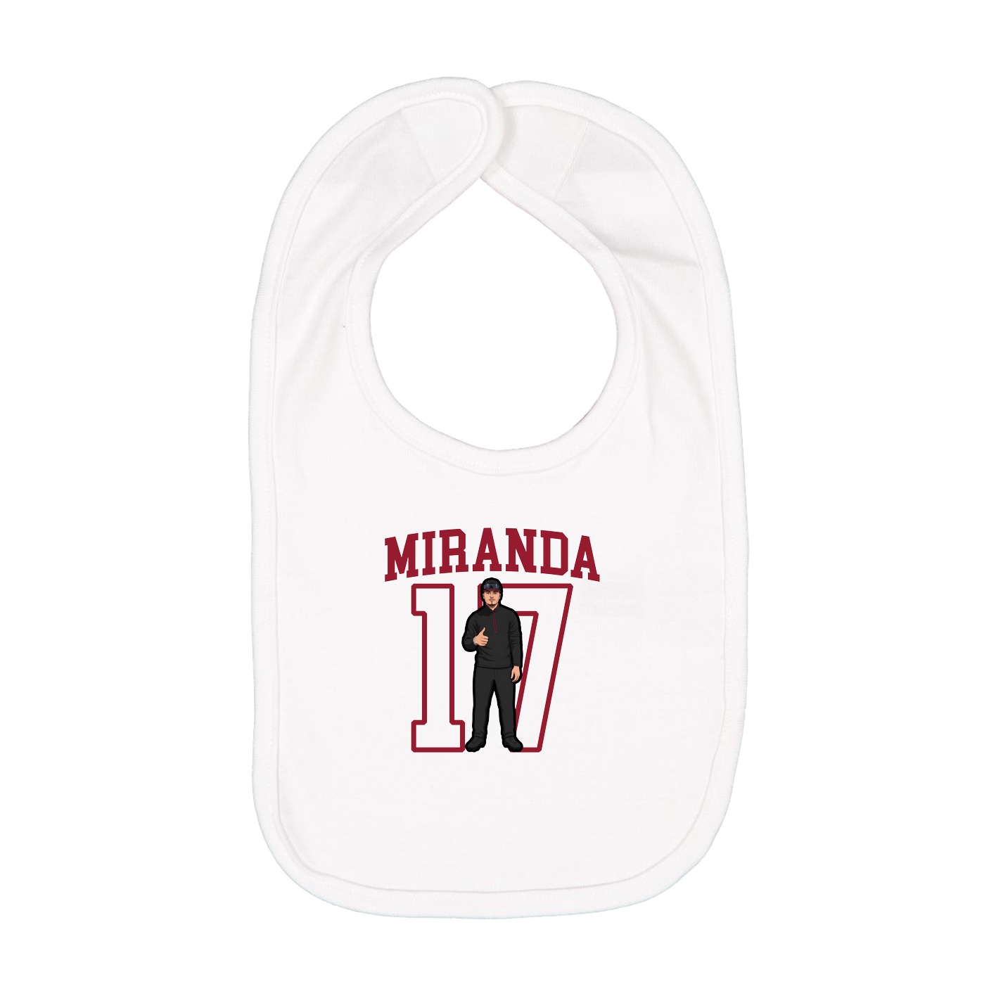 Infant Bib — Shirsey in White