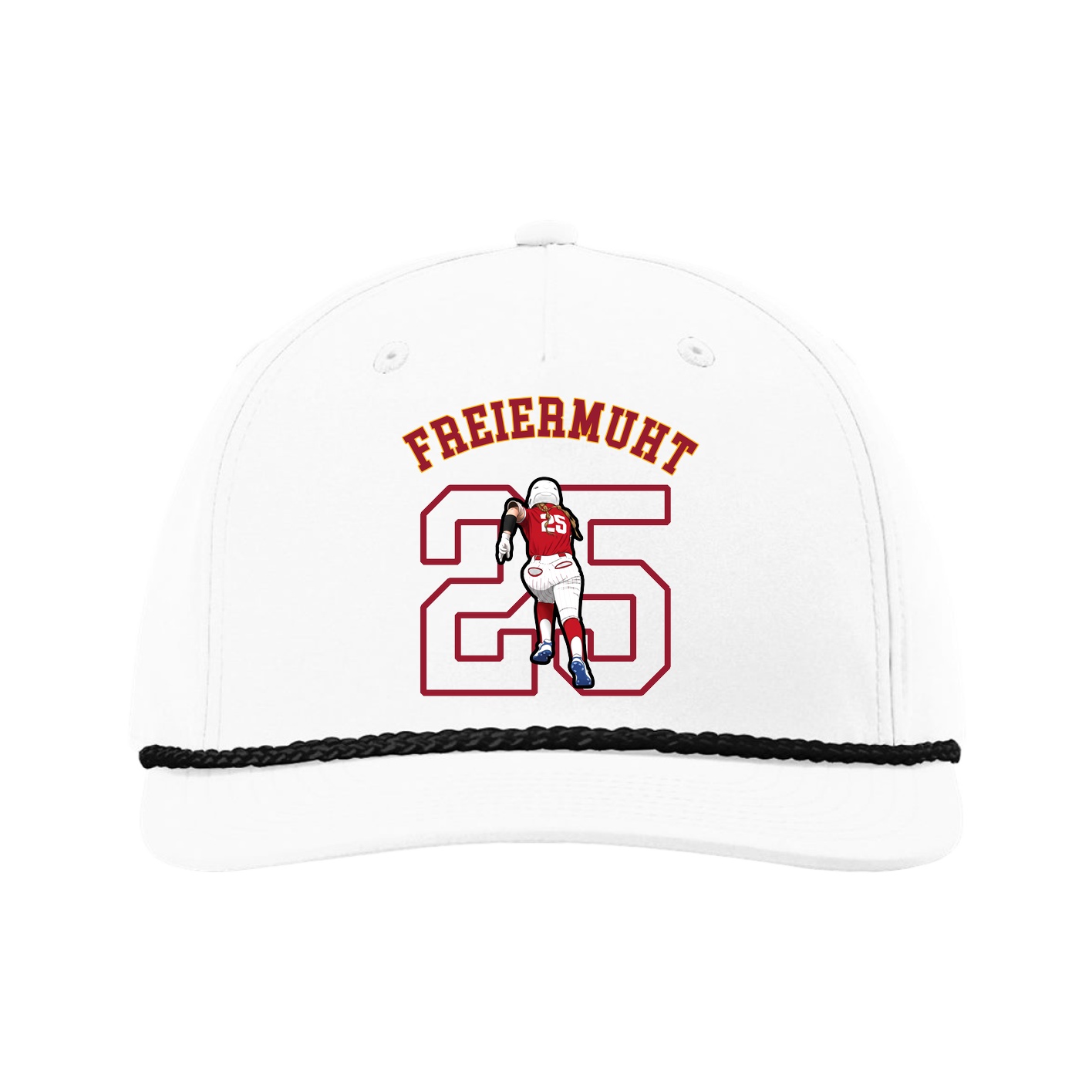 Five-Panel Classic Rope Cap — Shirsey Arch in White