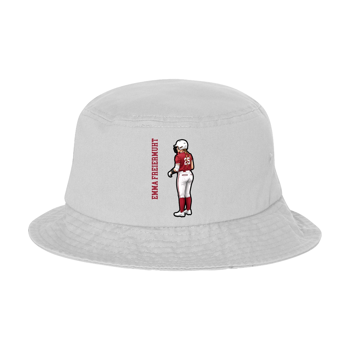 Bucket Cap — Name Vertical in White