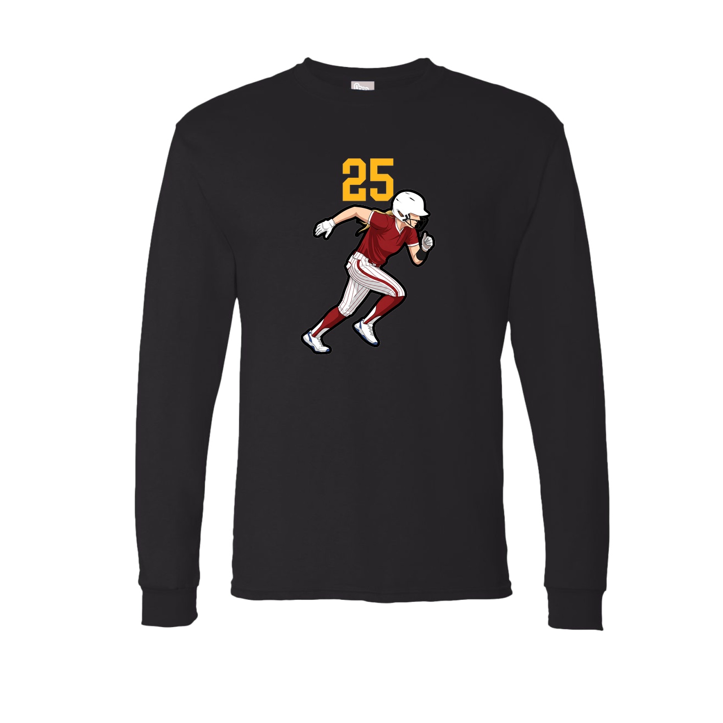 Long Sleeve Tee — Number Top in Black