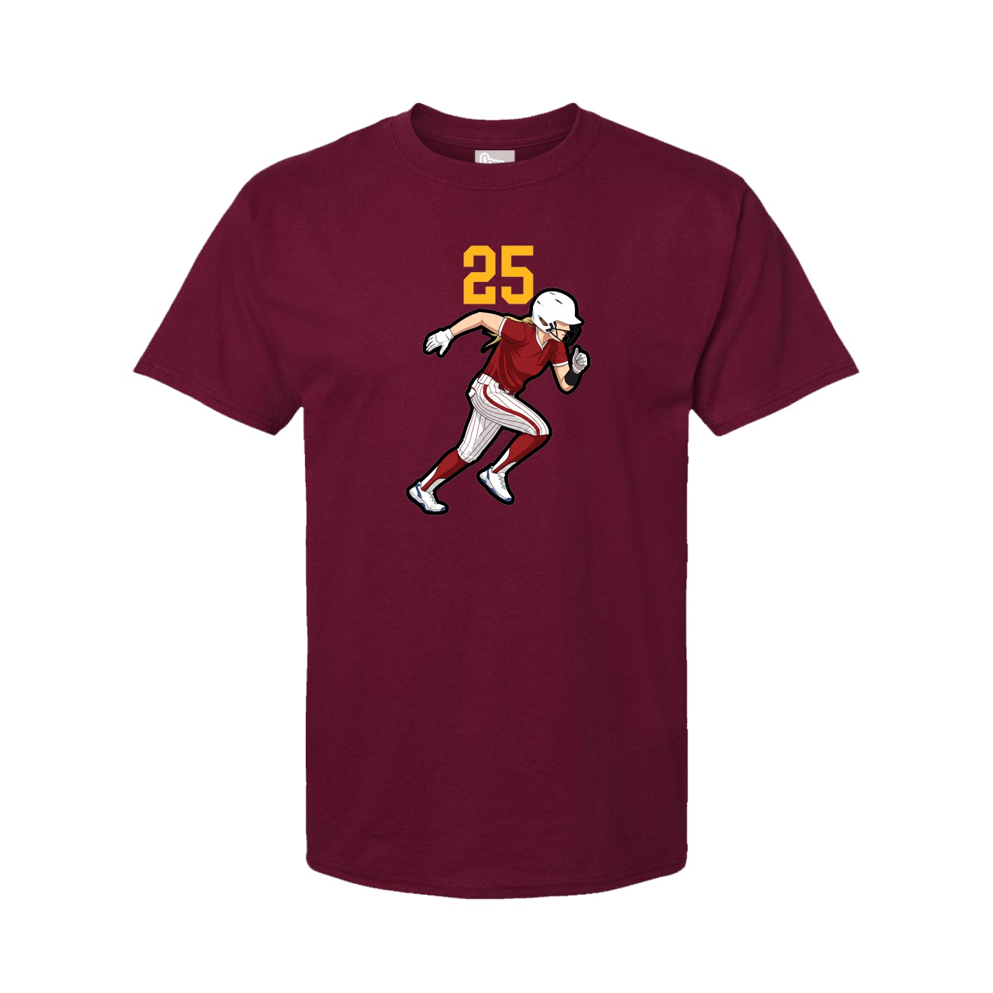 Youth Tee — Number Top in Cardinal