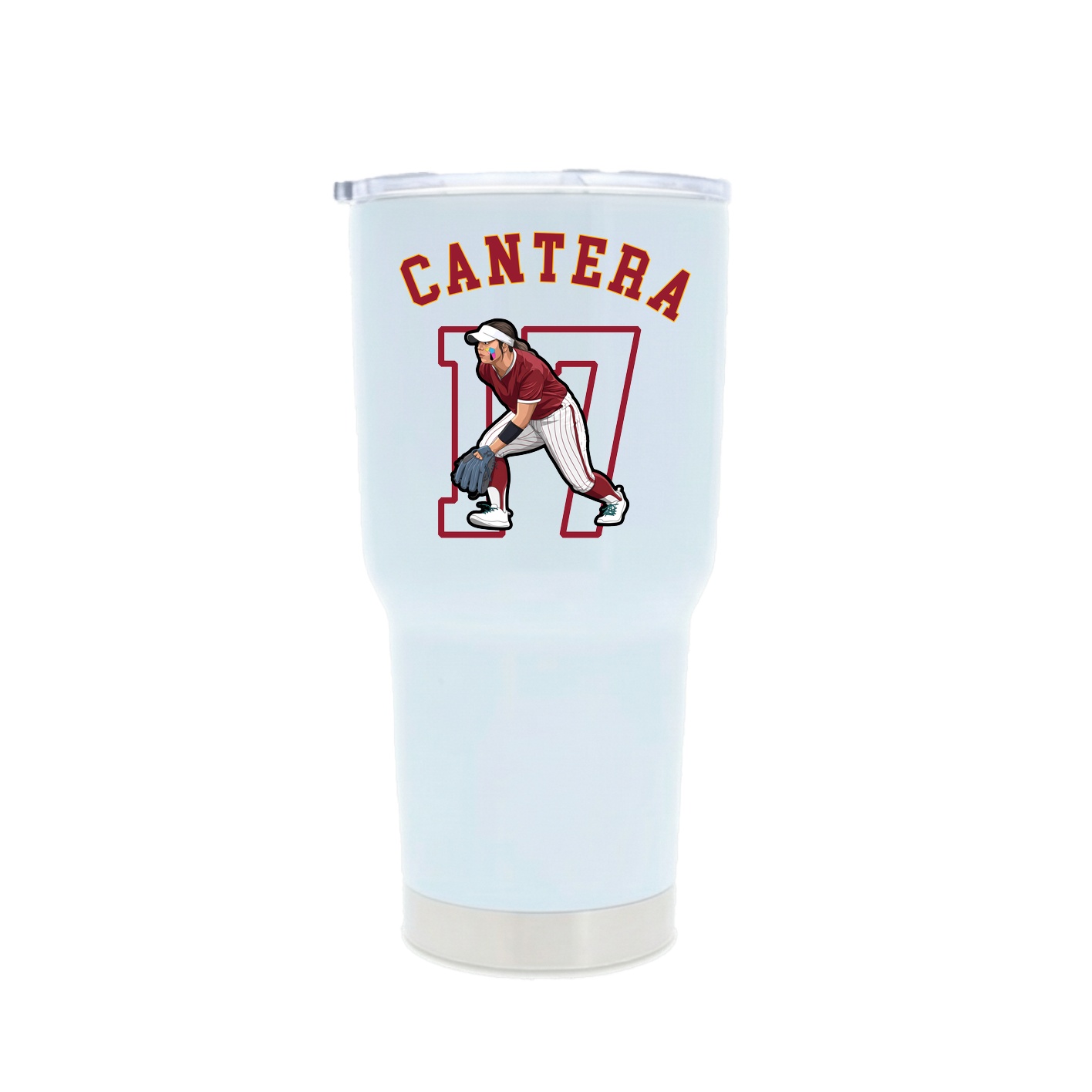 30oz Stainless Steel Tumbler — Shirsey Arch in White
