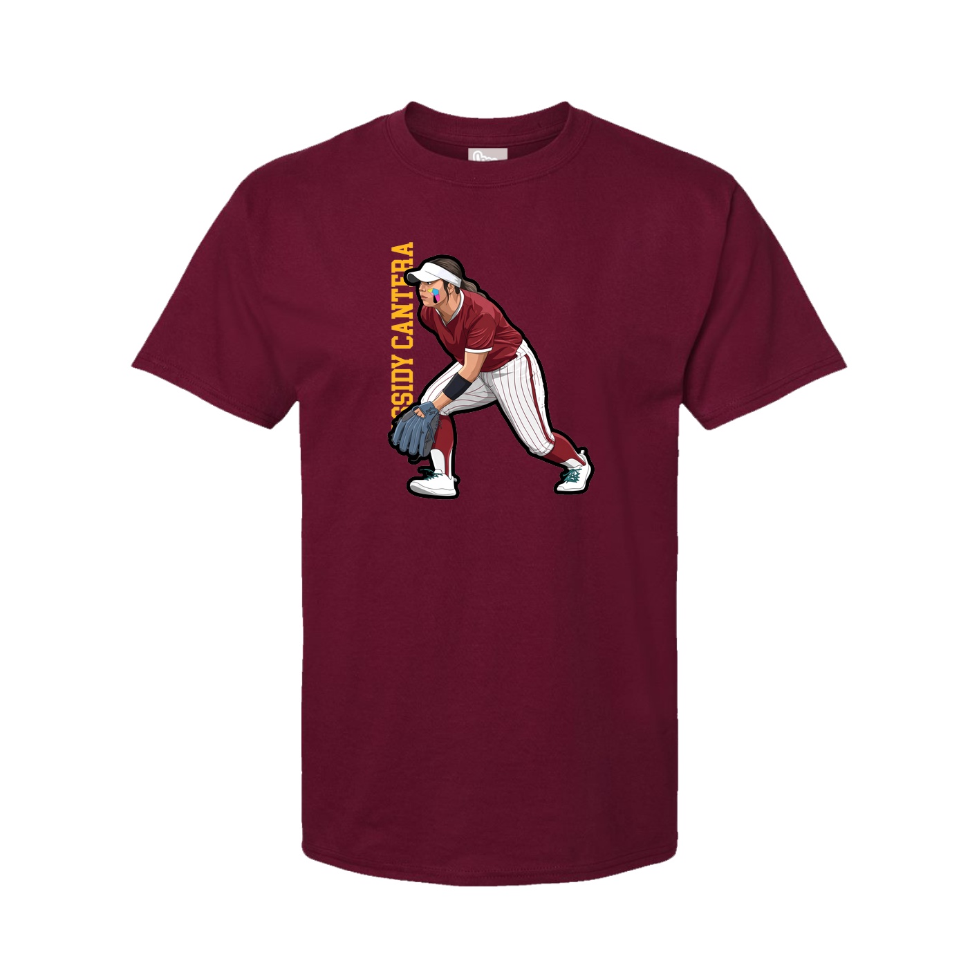 Tee — Name Vertical in Cardinal