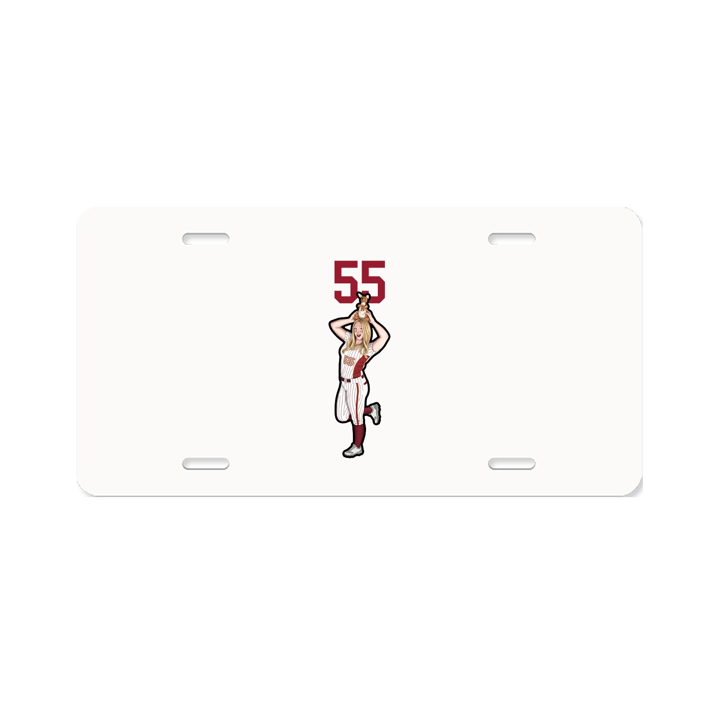 License Plate — Number Top in Classic