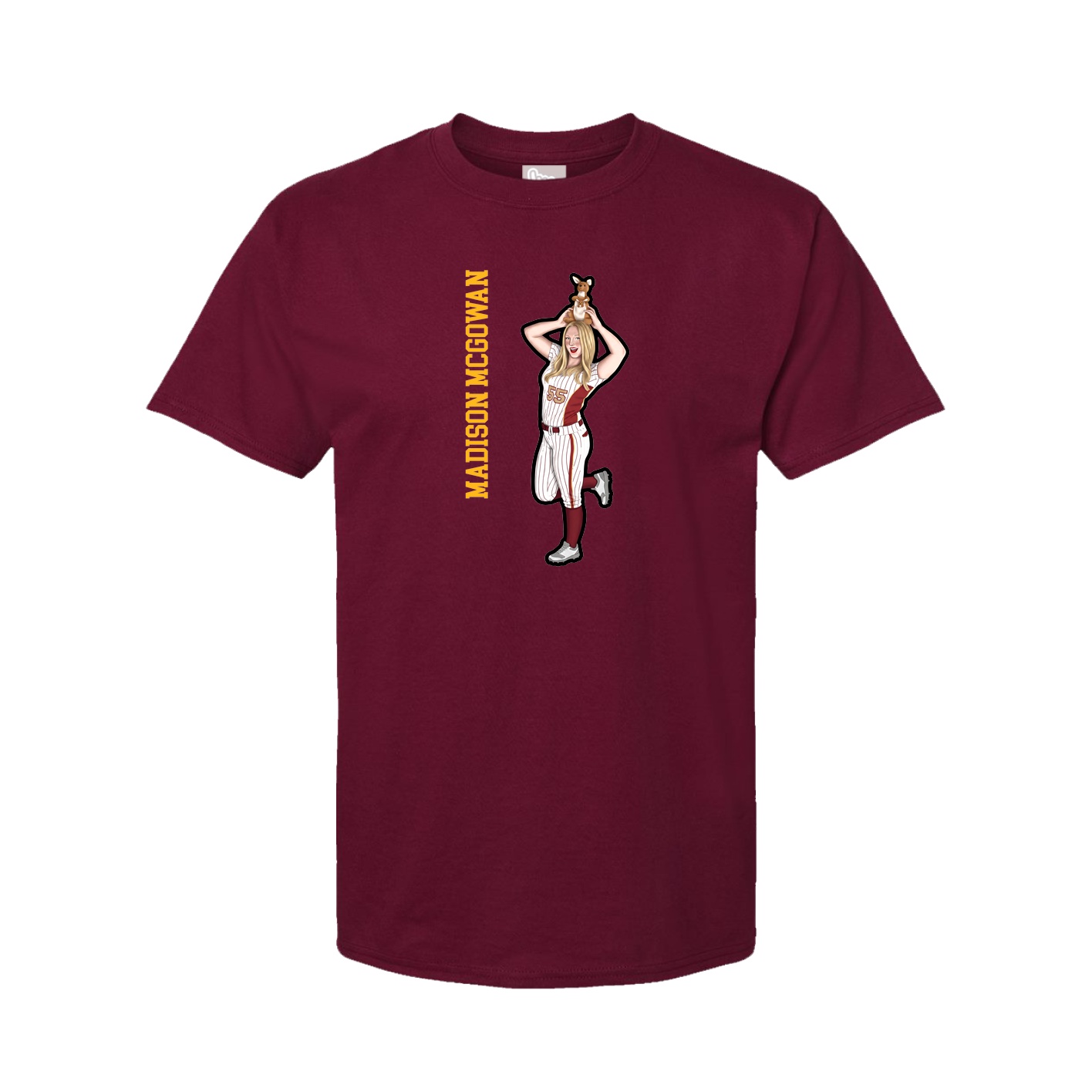 Tee — Name Vertical in Cardinal