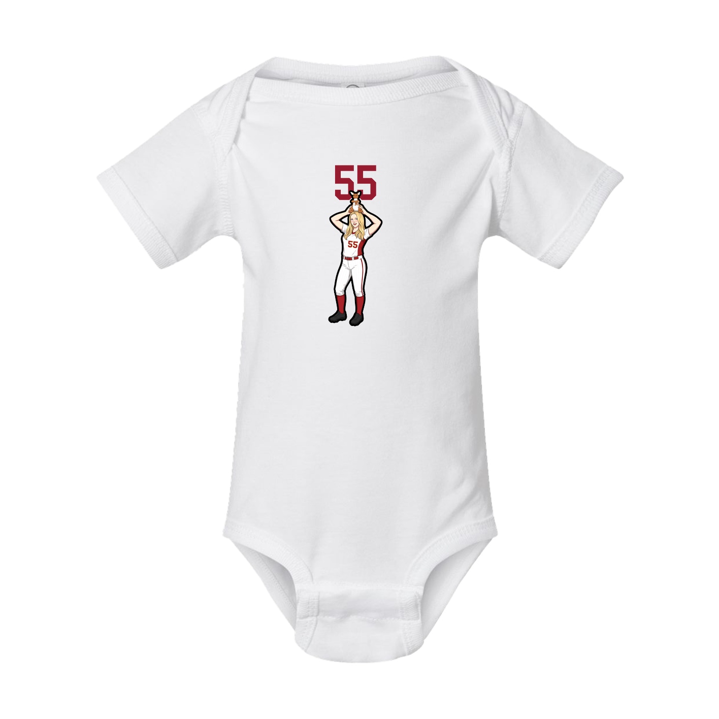 Baby Onesie — Number Top in White