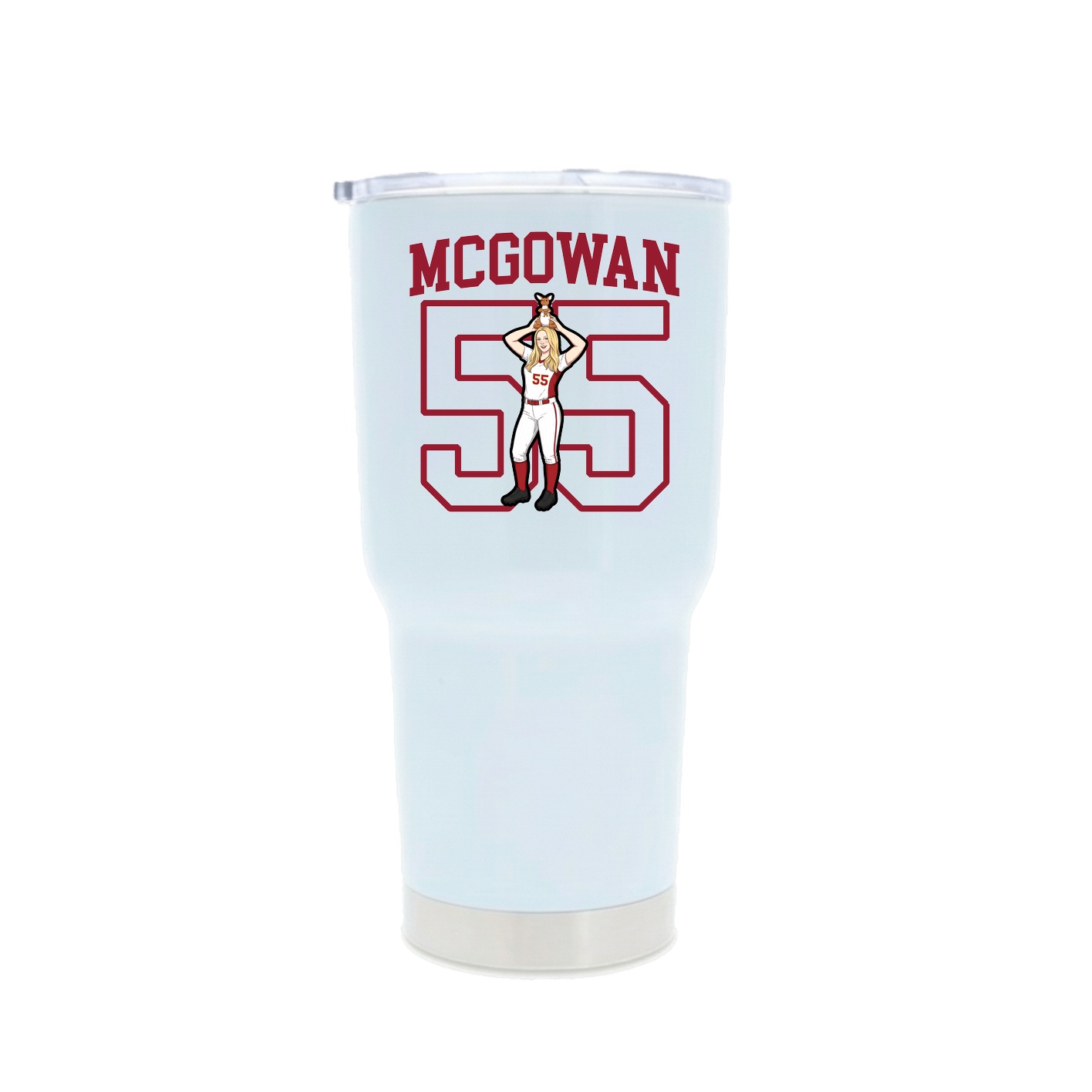 30oz Stainless Steel Tumbler — Shirsey in White