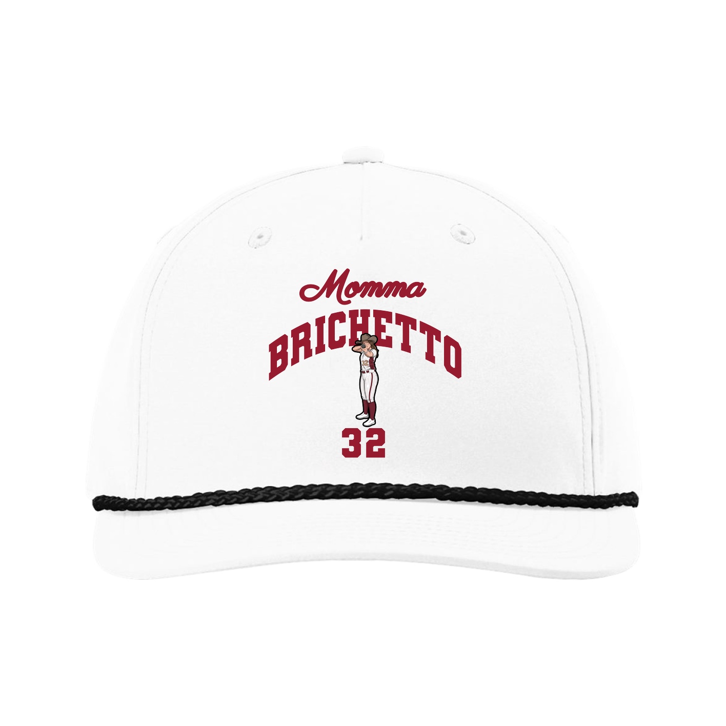 Five-Panel Classic Rope Cap — Mothers Day Arch in White