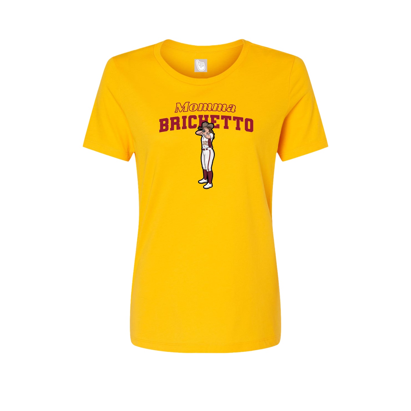Womens Tee — Mothers Day Block in Gold