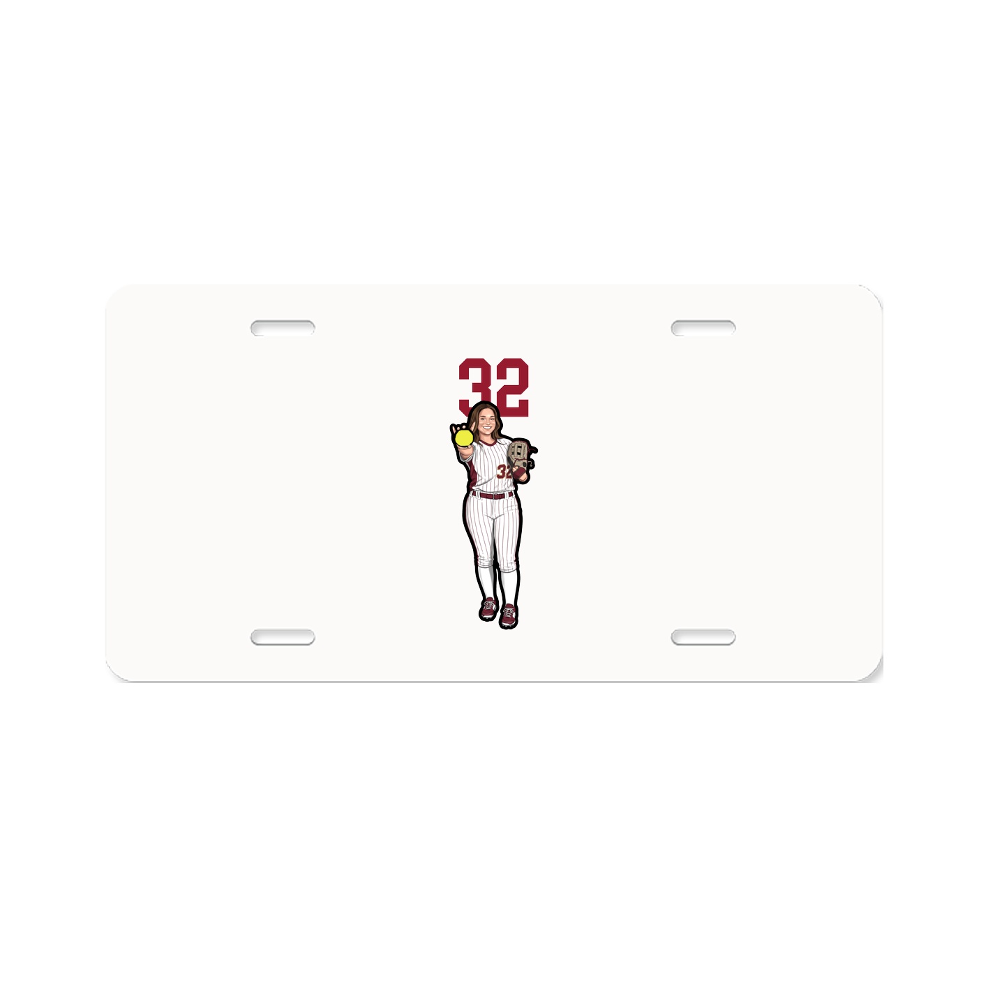 License Plate — Number Top in Classic