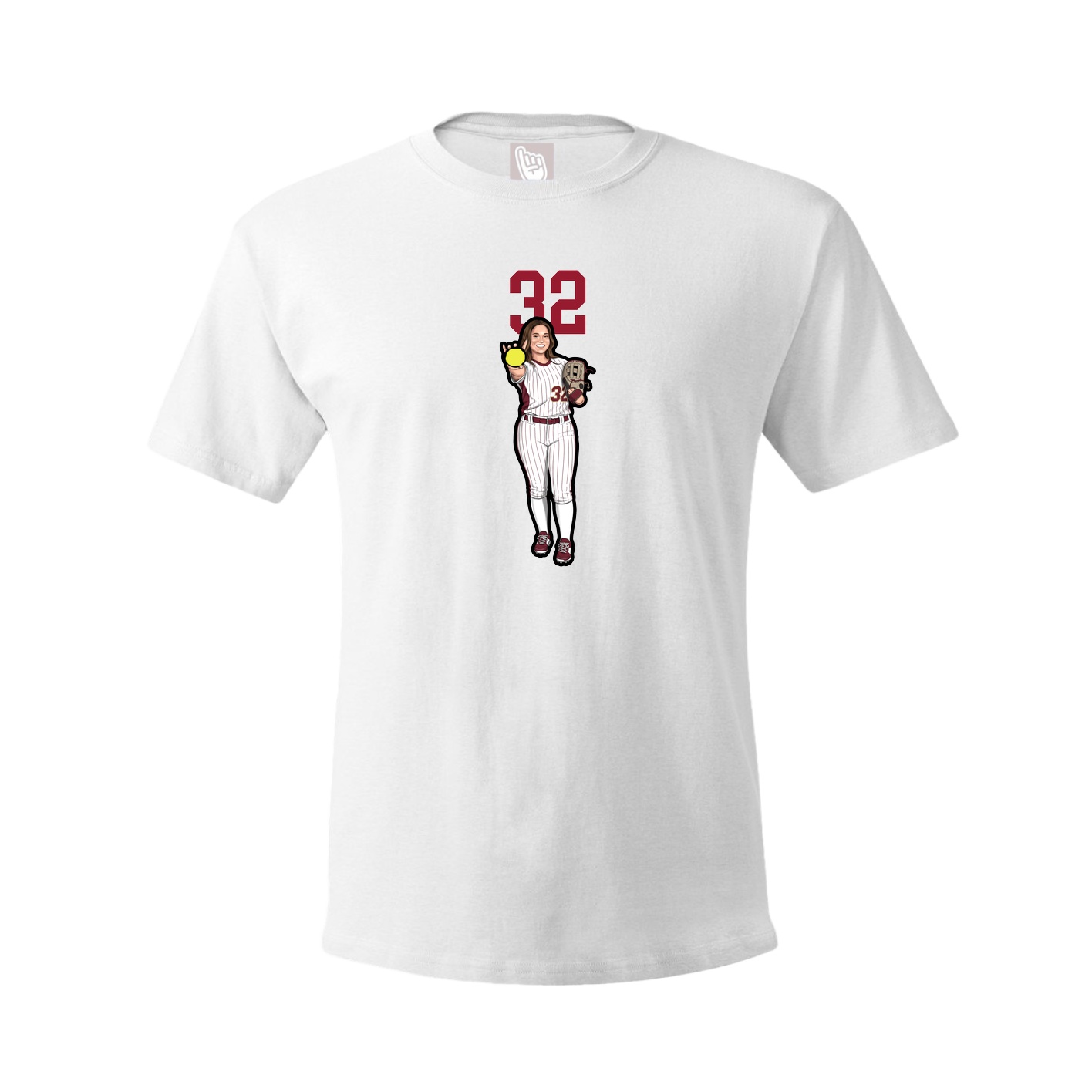 Tee — Number Top in White