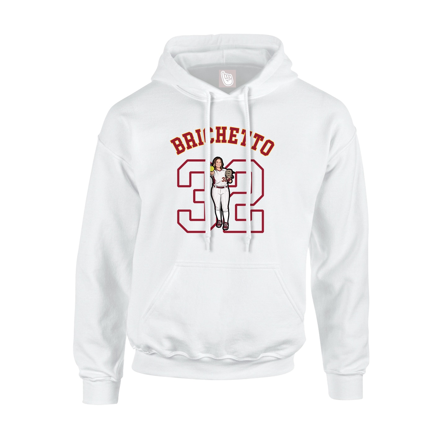 Youth Hoodie — Shirsey Arch in White