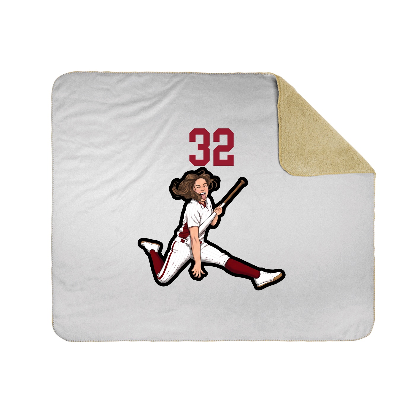 Throw Blanket — Number Top in White