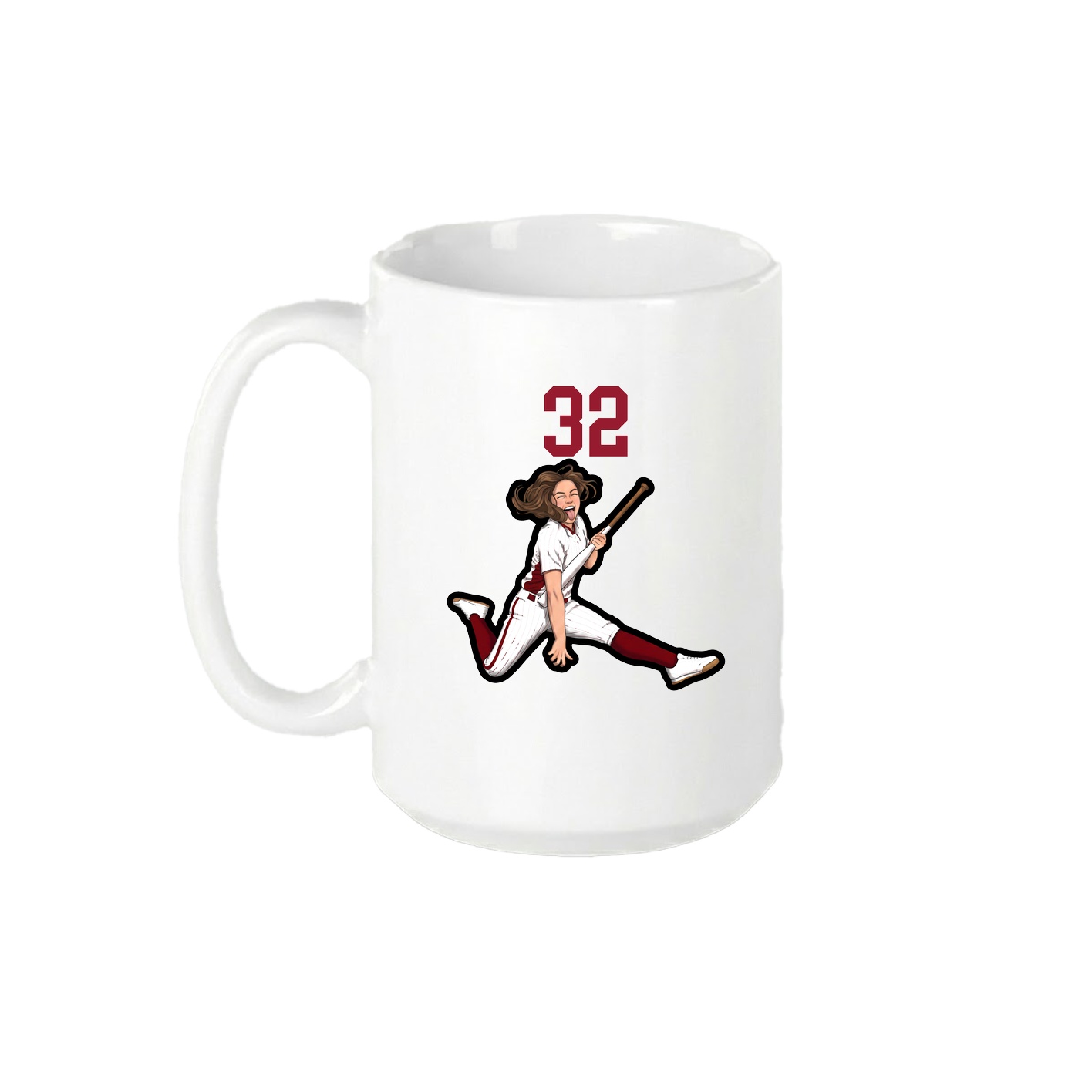 15oz Coffee Mug — Number Top in White