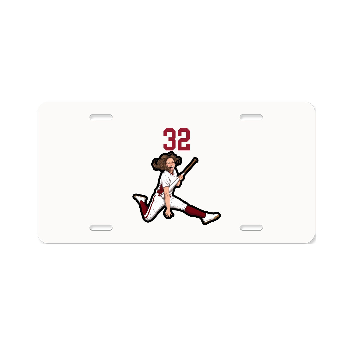 License Plate — Number Top in Classic