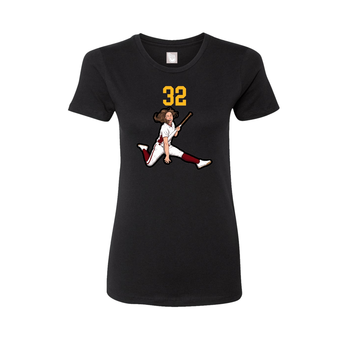 Womens Tee — Number Top in Black