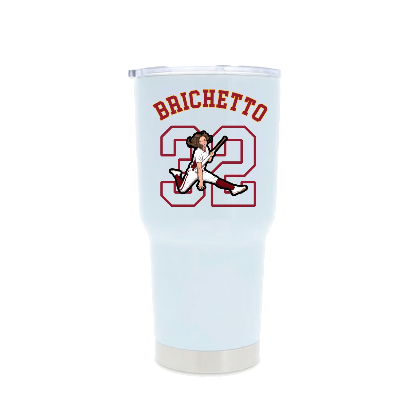 30oz Stainless Steel Tumbler — Shirsey Arch in White