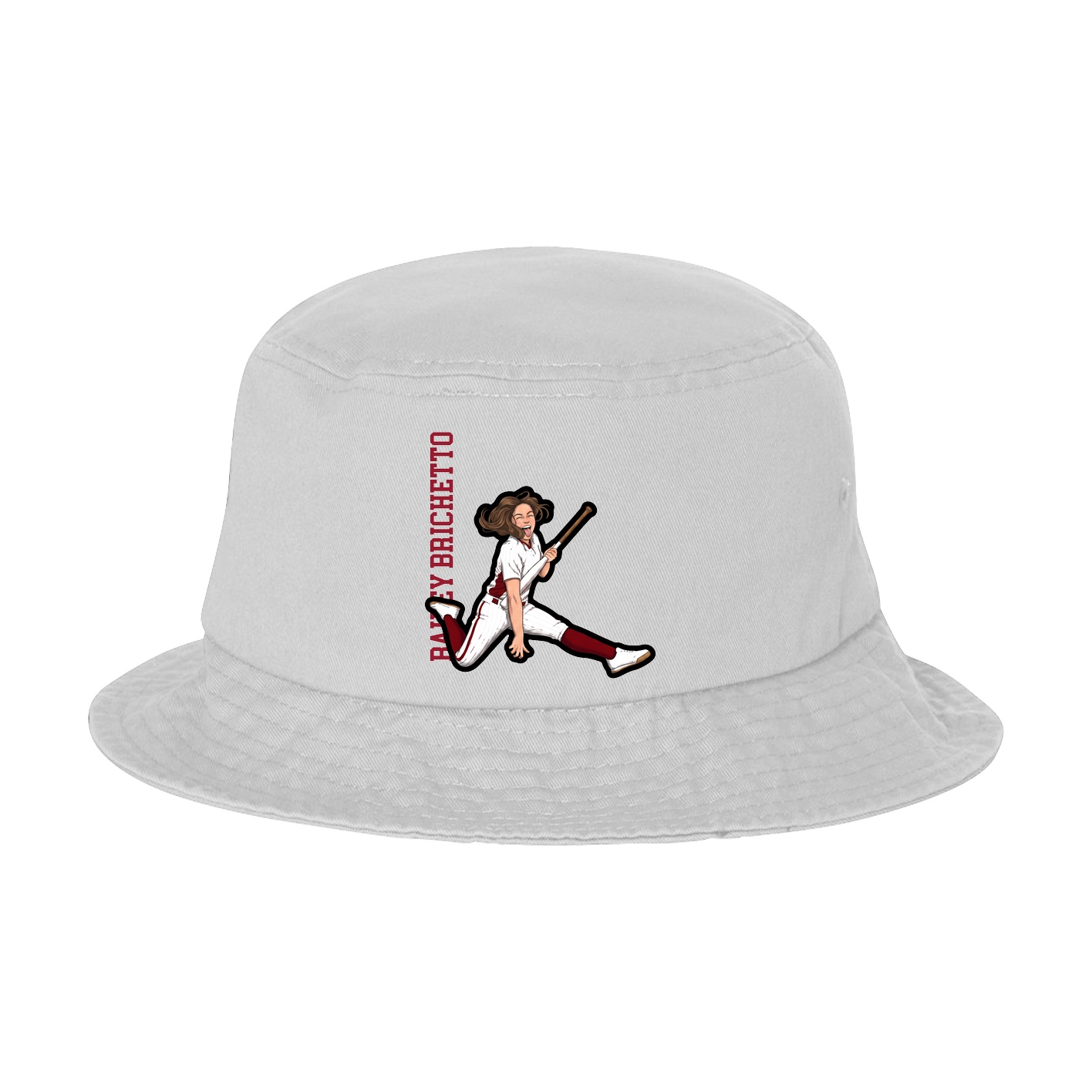 Bucket Cap — Name Vertical in White