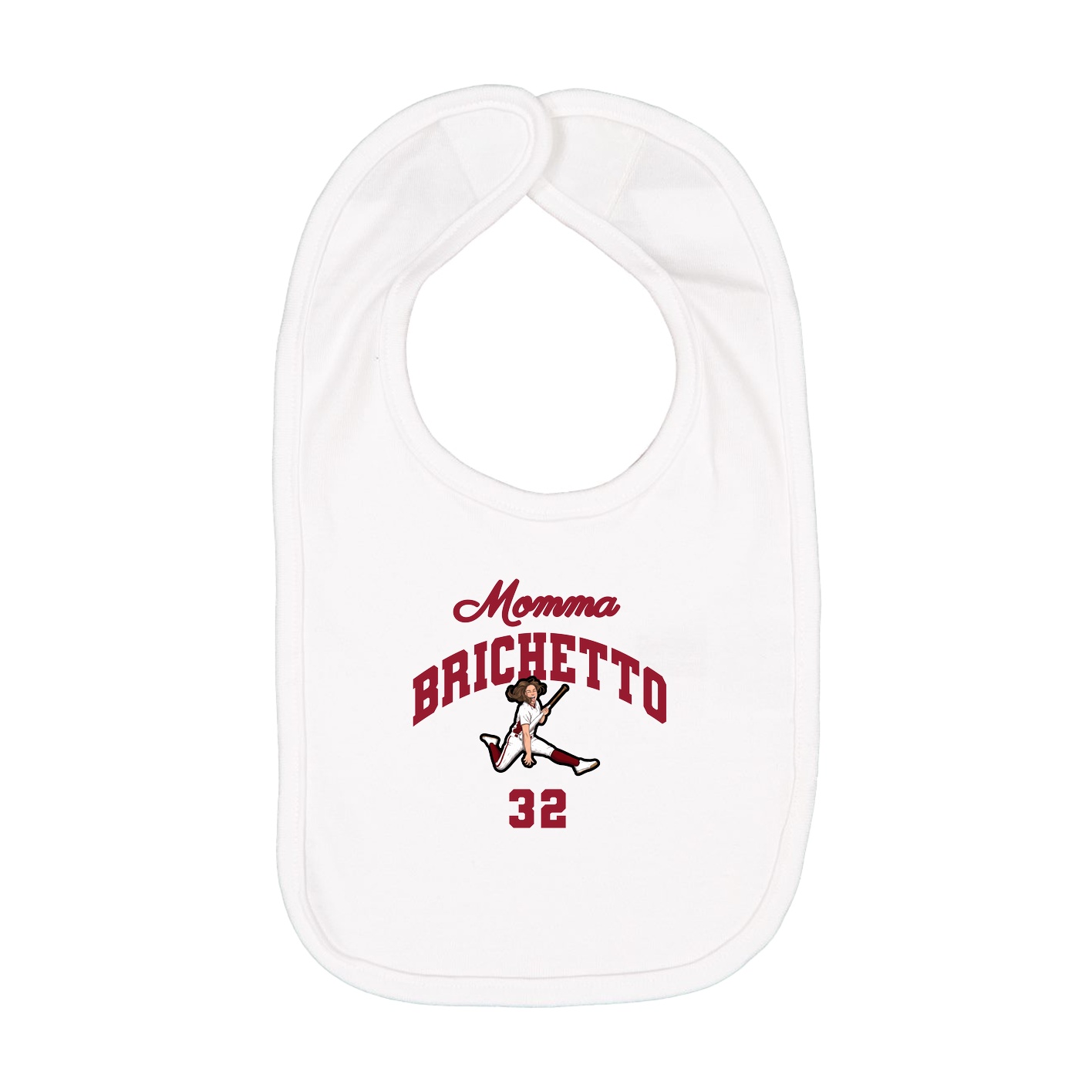 Infant Bib — Mothers Day Arch in White