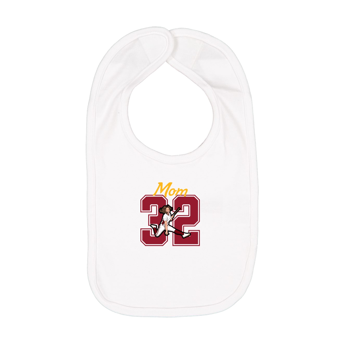 Infant Bib — Mothers Day Shirsey in White
