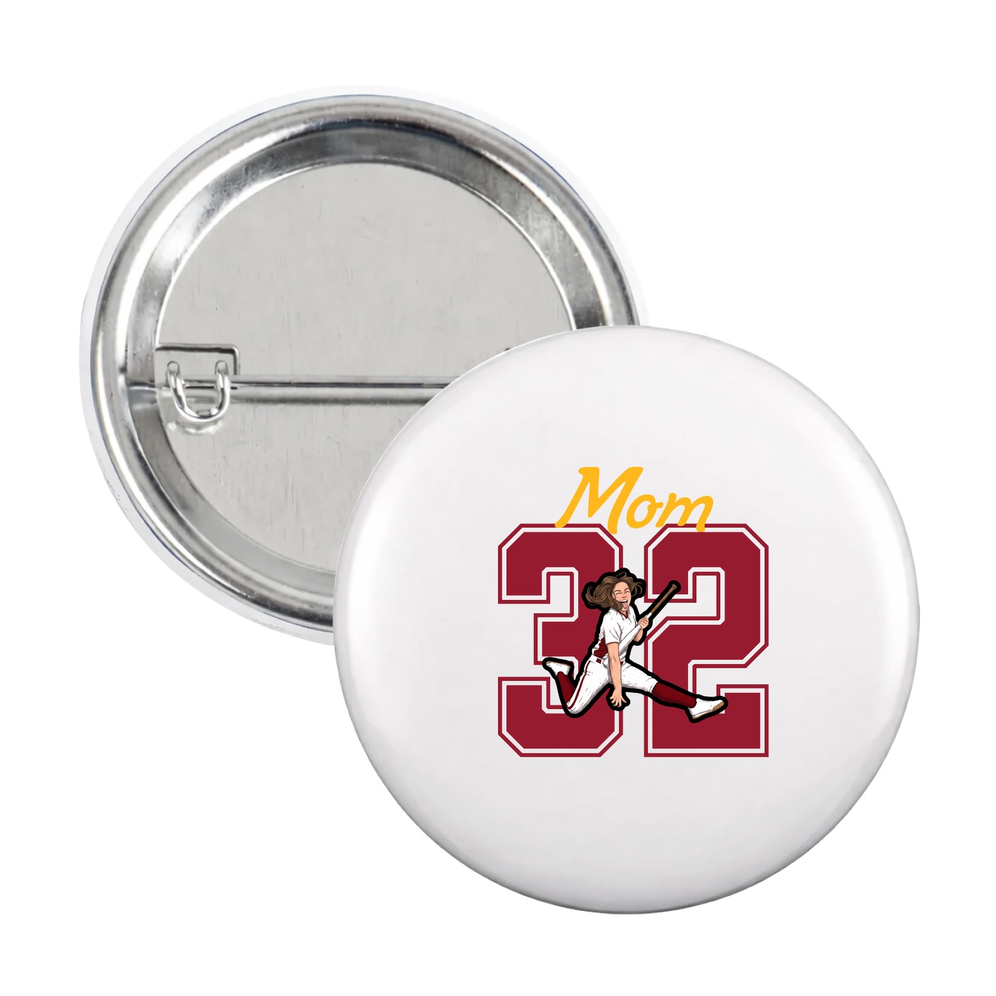 Game Day Button — Mothers Day Shirsey in White