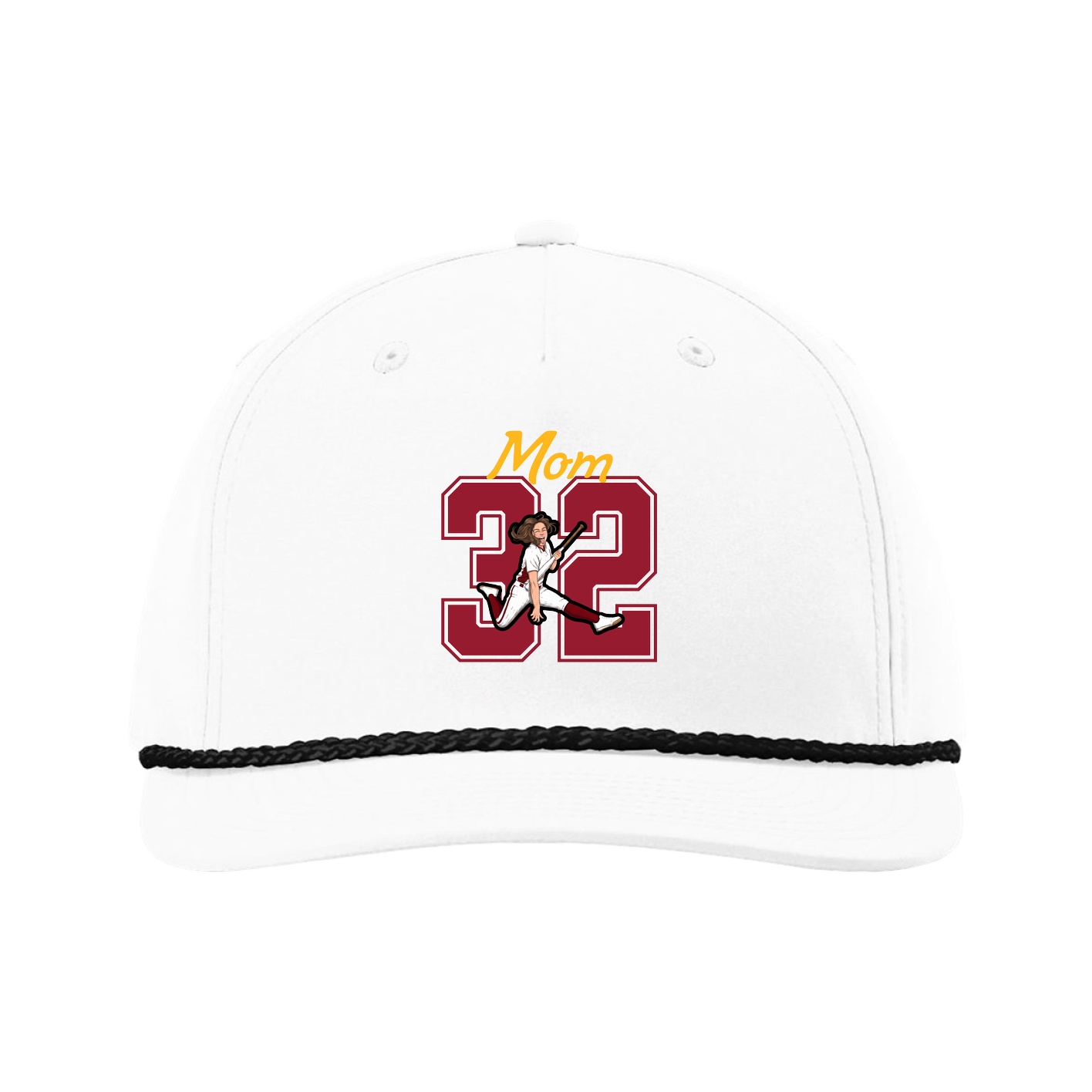 Five-Panel Classic Rope Cap — Mothers Day Shirsey in White