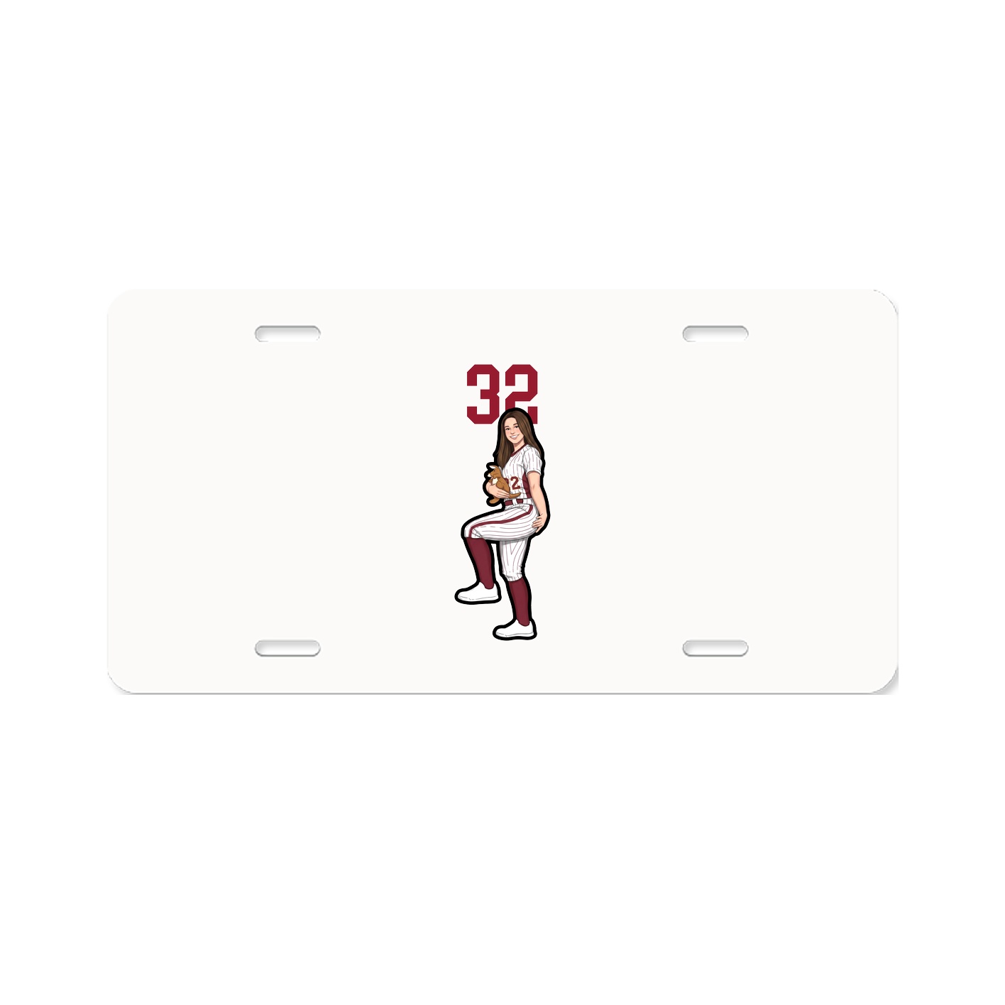 License Plate — Number Top in Classic