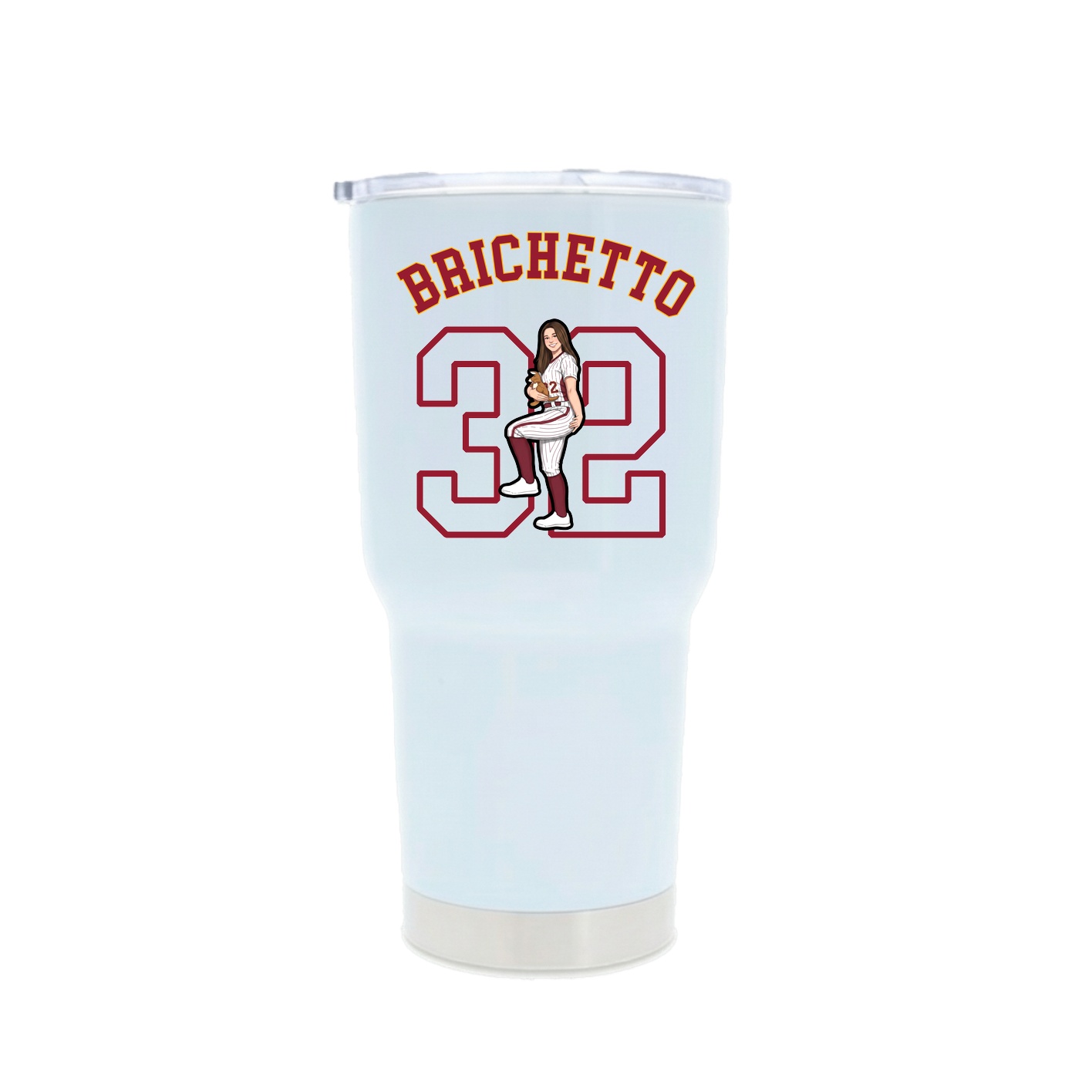 30oz Stainless Steel Tumbler — Shirsey Arch in White