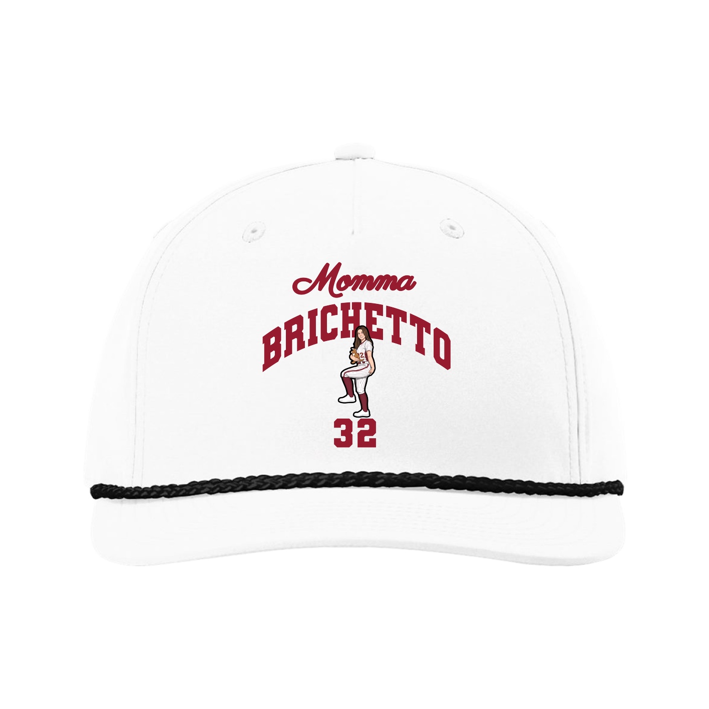 Five-Panel Classic Rope Cap — Mothers Day Arch in White