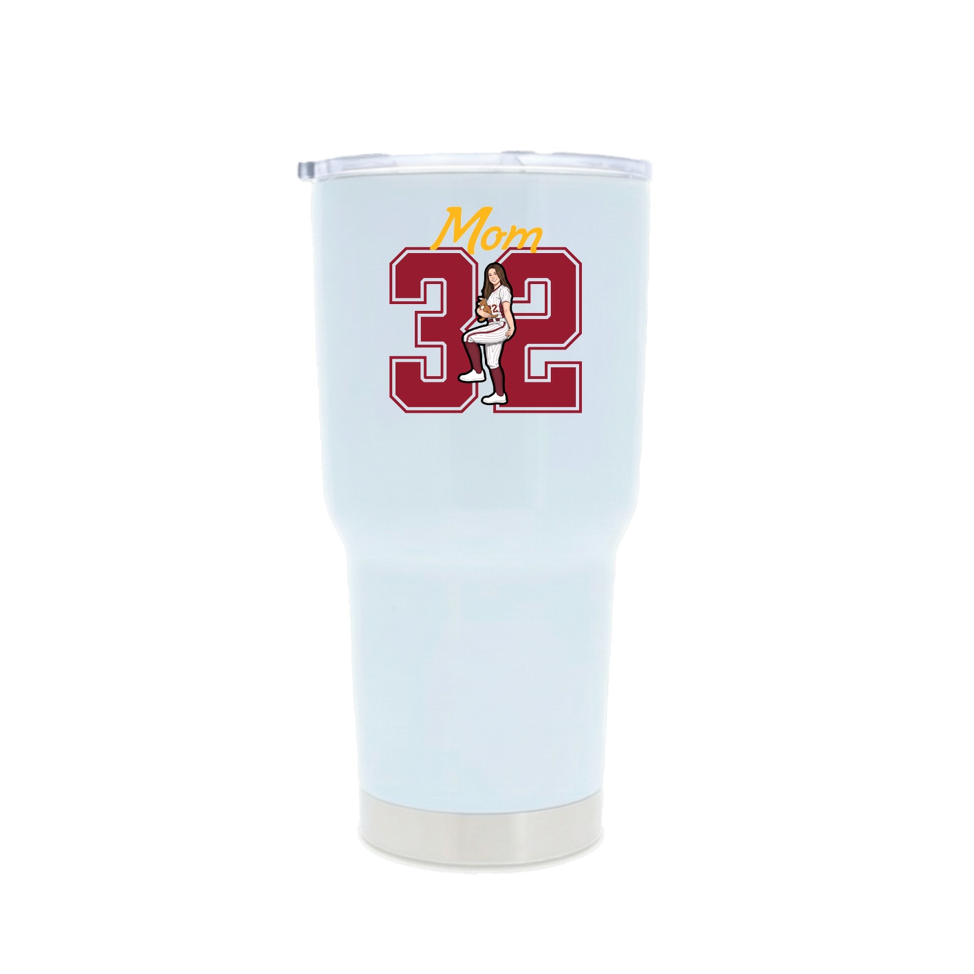 30oz Stainless Steel Tumbler — Mothers Day Shirsey in White