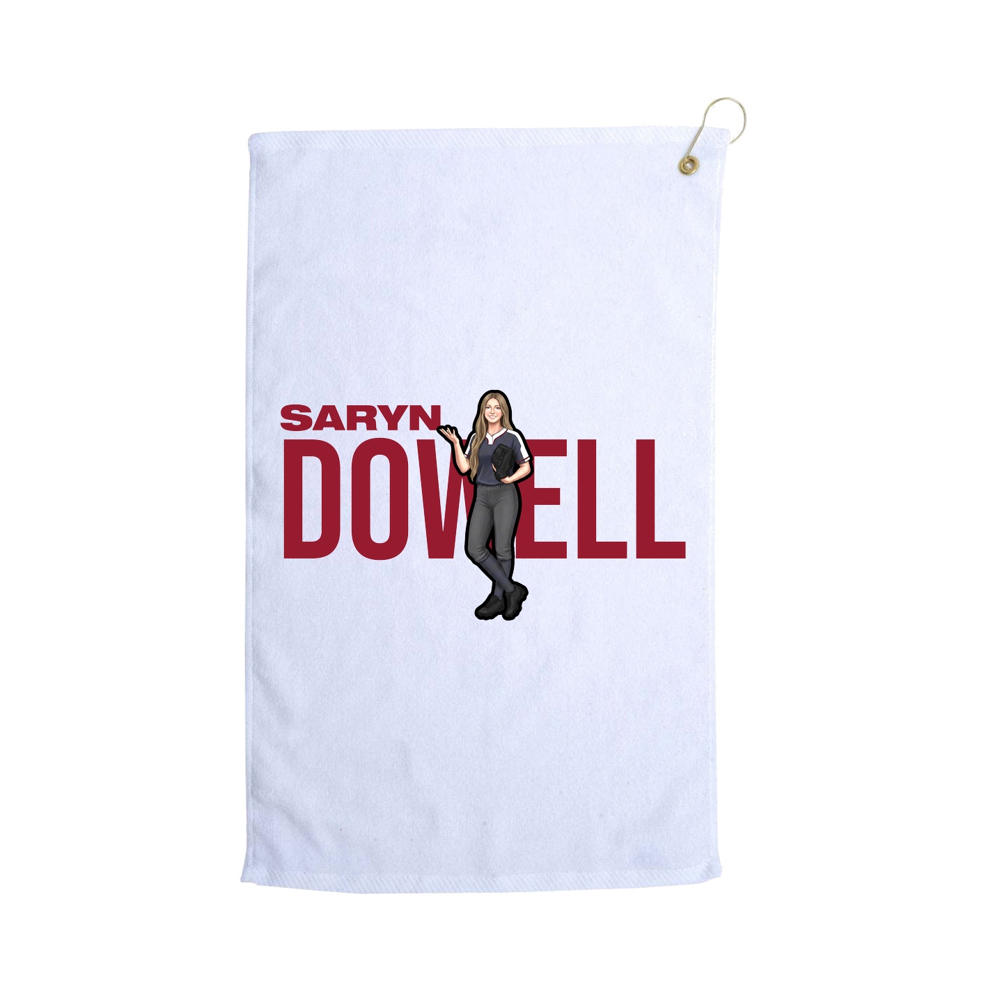 Golf Towel — Player Name in White