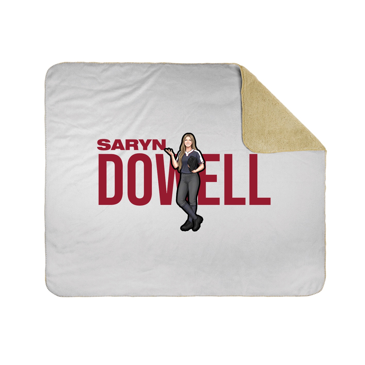 Throw Blanket — Player Name in White