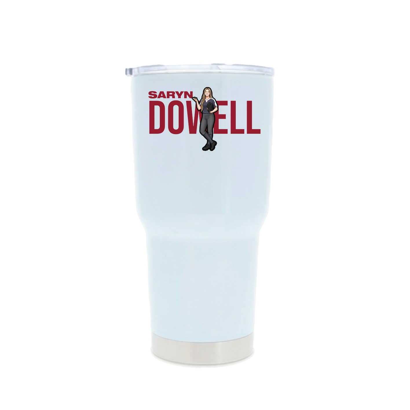 30oz Stainless Steel Tumbler — Player Name in White