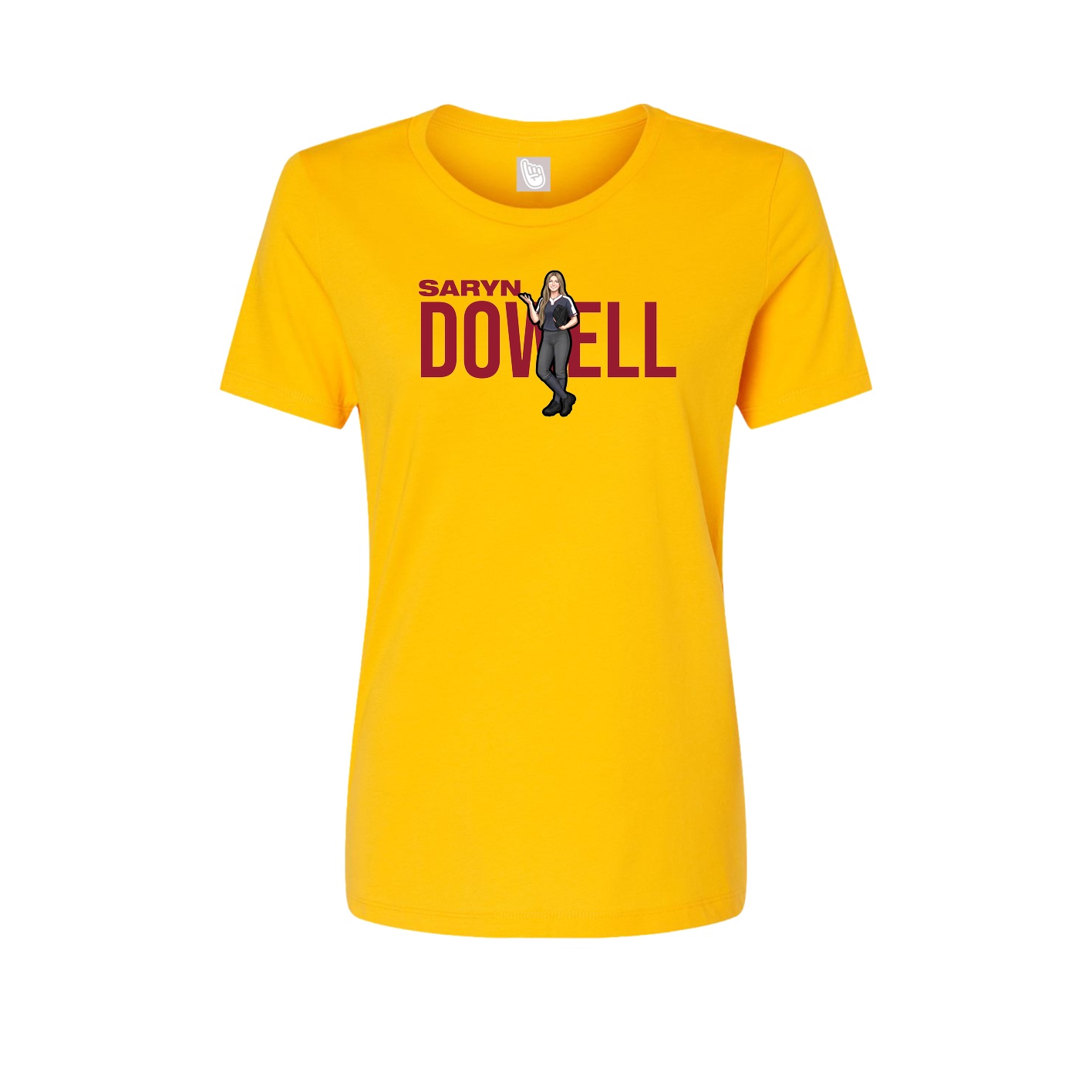Fitted Women's Tee — Player Name in Gold