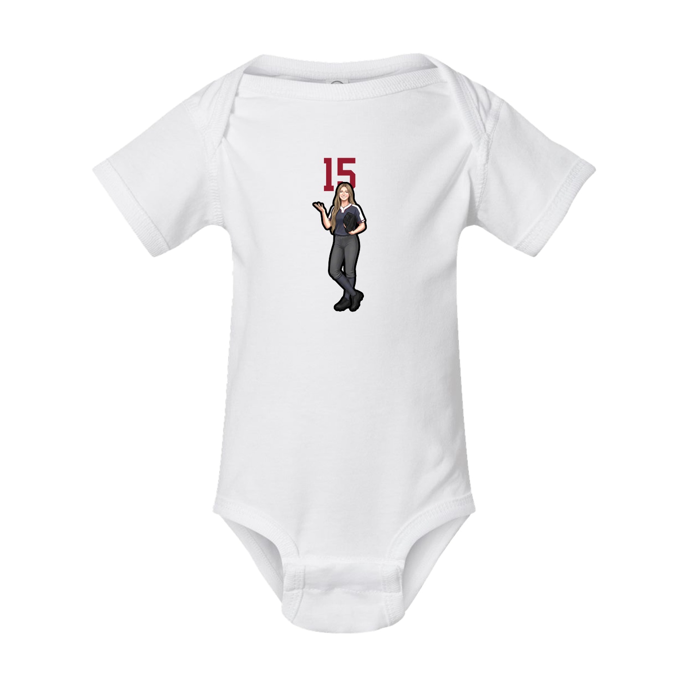 Baby Onesie — Number Top in White