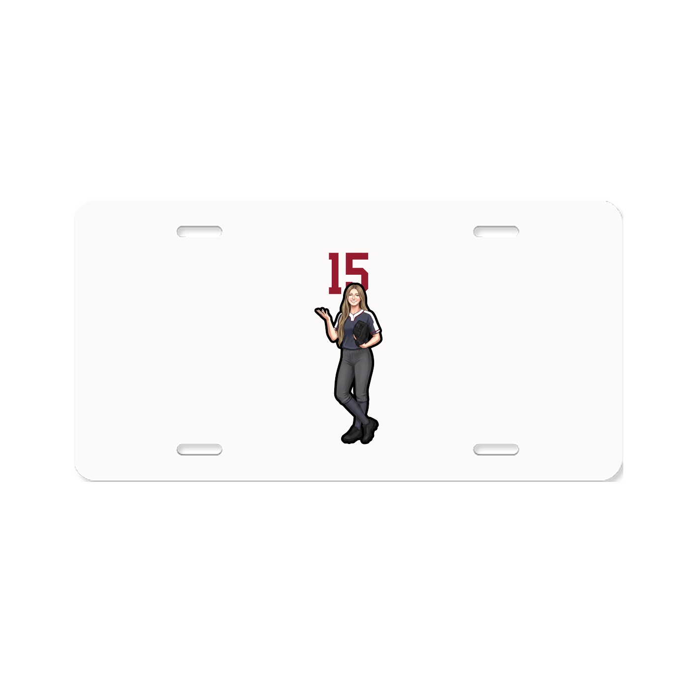 License Plate — Number Top in Classic