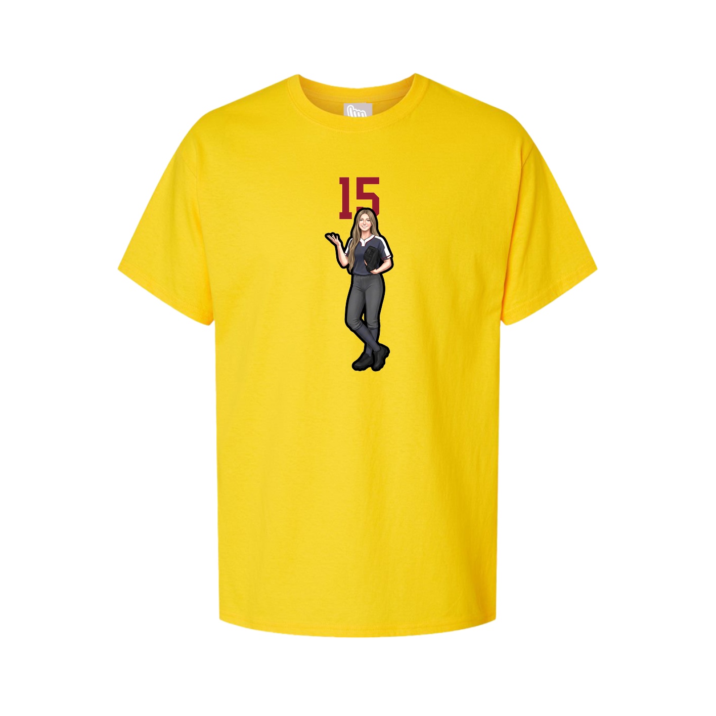Youth Tee — Number Top in Gold