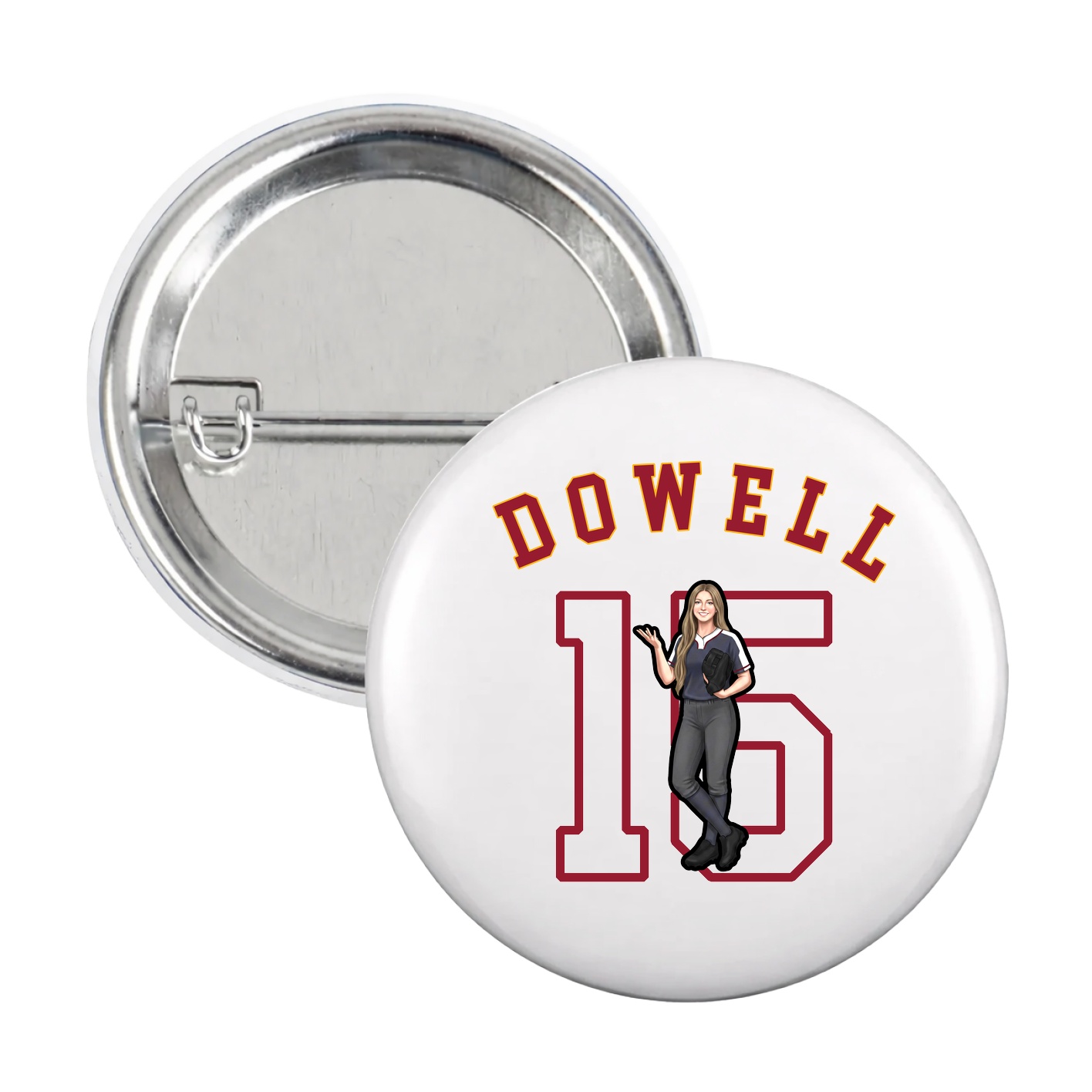 Game Day Button — Shirsey Arch in White