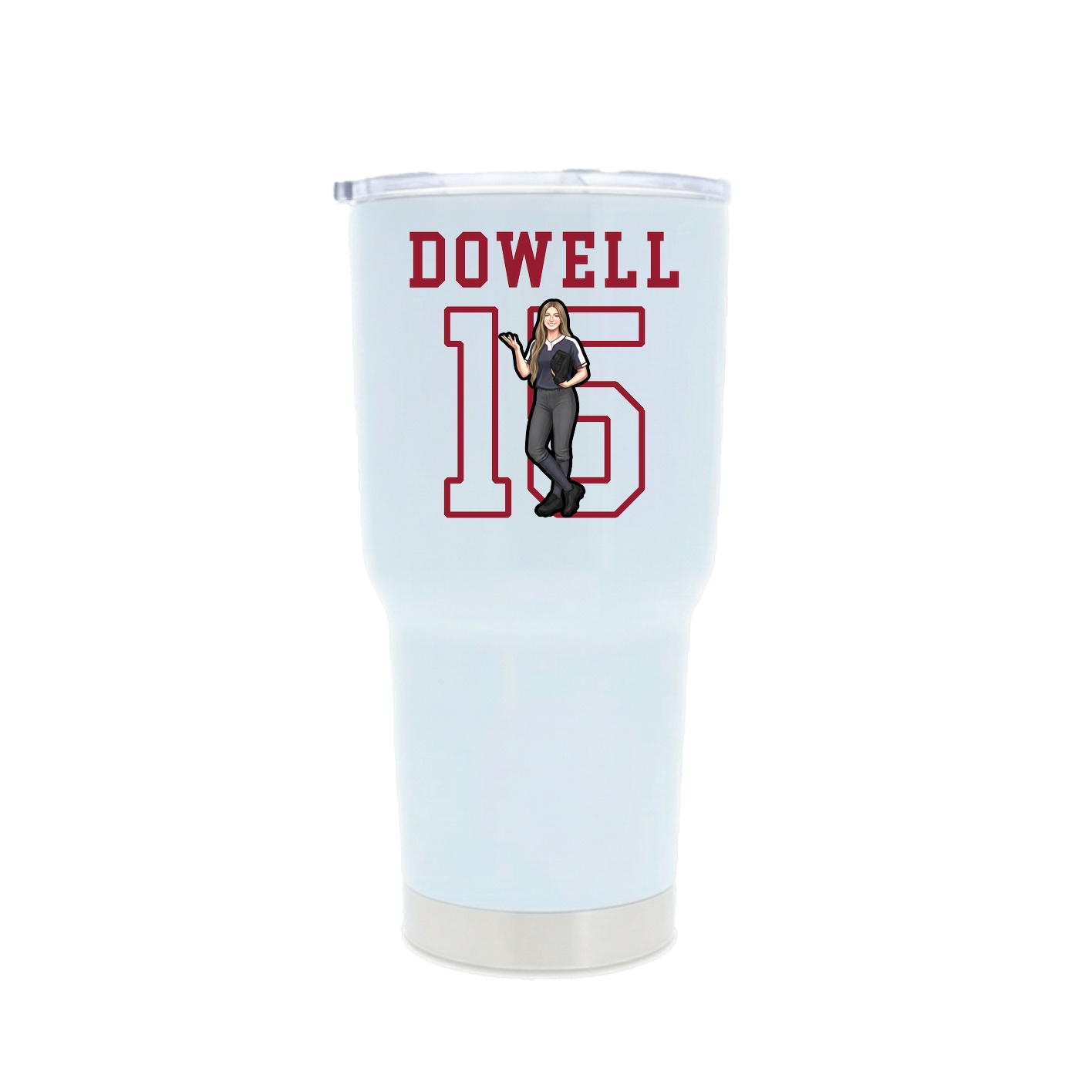 30oz Stainless Steel Tumbler — Shirsey in White