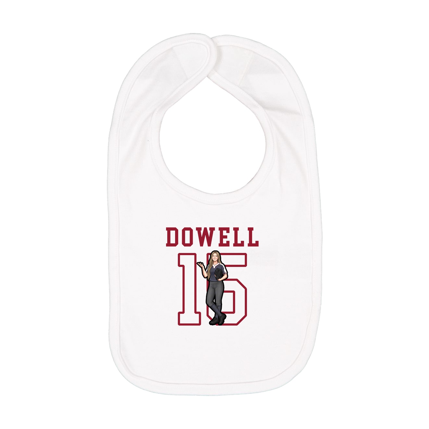 Infant Bib — Shirsey in White