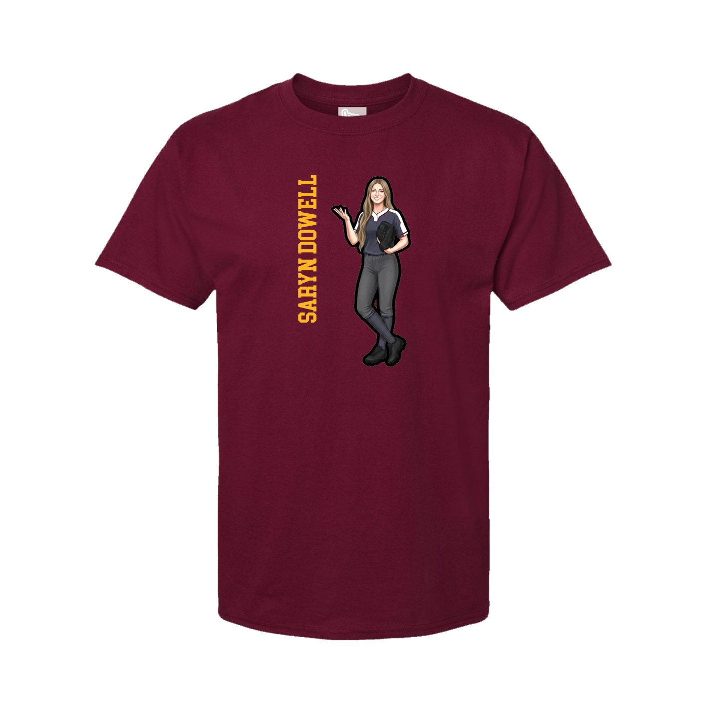 Tee — Name Vertical in Cardinal