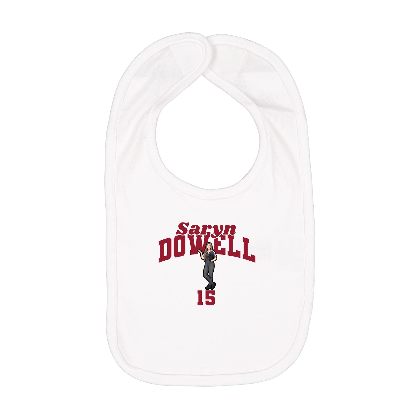 Infant Bib — Signature Arch in White