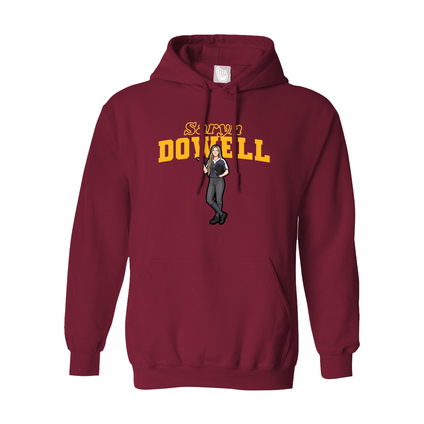 Hoodie — Name Arch in Cardinal