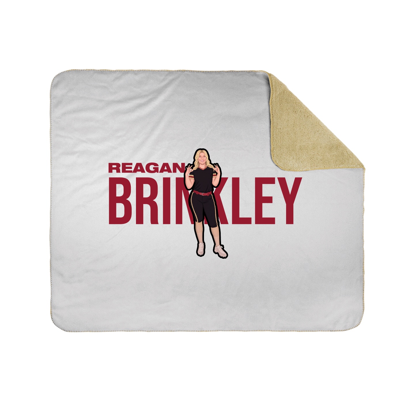 Throw Blanket — Player Name in White
