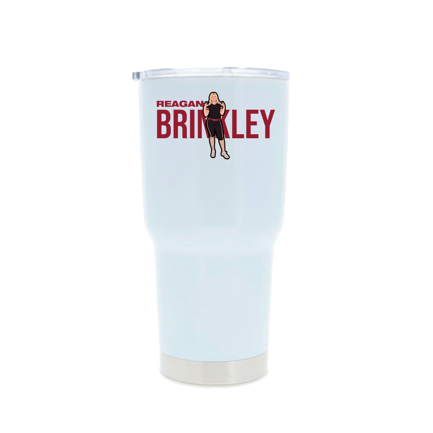 30oz Stainless Steel Tumbler — Player Name in White